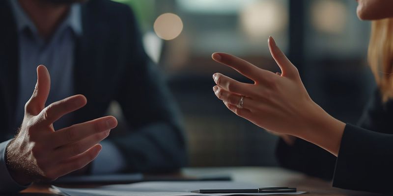 a couple of people sitting at a table with a laptop