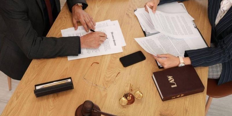 Clients discussing with North Carolina family law attorneys